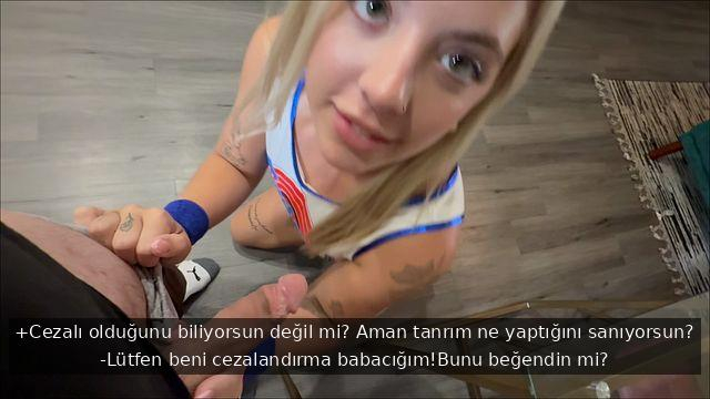 Gece Boyu Partileyen Hatun Tavşan Kız Fantezisiyle Üvey Babasını Ayarttı